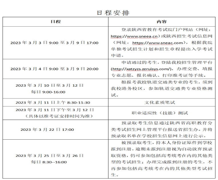 西安鐵路職業(yè)技術(shù)學(xué)院2023年示范高職院校單獨考試招生簡章